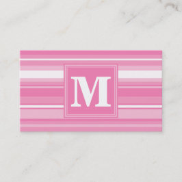 Tarjeta De Visita Bandas rosadas monográficas
