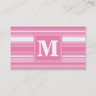 Tarjeta De Visita Bandas rosadas monográficas