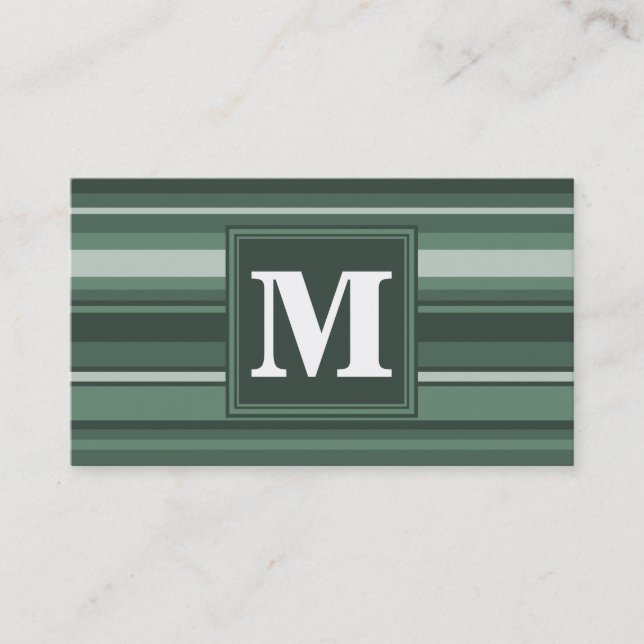 Tarjeta De Visita Bandas verdes monográficas (Anverso)