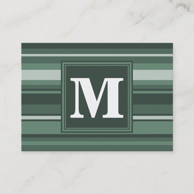 Tarjeta De Visita Bandas verdes monográficas (Anverso)