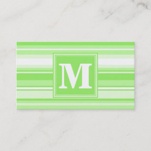 Tarjeta De Visita Bandas verdes monográficas