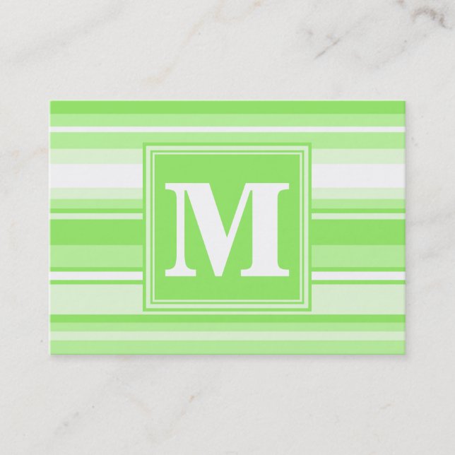 Tarjeta De Visita Bandas verdes monográficas (Anverso)