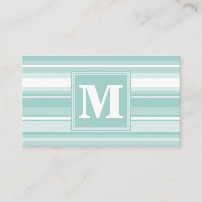 Tarjeta De Visita Bandas verdes monográficas (Anverso)