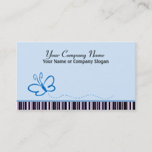 Tarjeta De Visita Bandas y mariposa azul