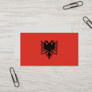Tarjeta De Visita Bandera albanesa