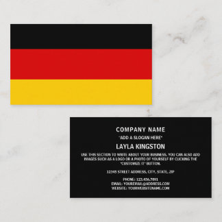 Tarjeta De Visita Bandera alemana, bandera de Alemania