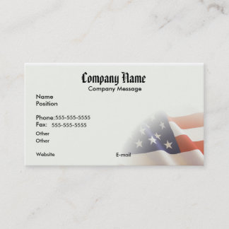 Tarjeta De Visita Bandera americana