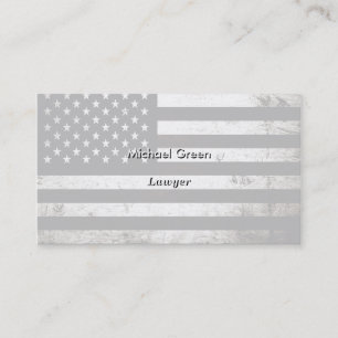 Tarjeta De Visita Bandera americana 2 del Grunge negro