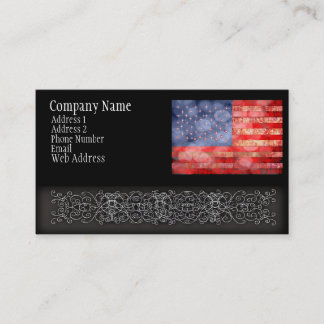 Tarjeta De Visita Bandera americana apenada