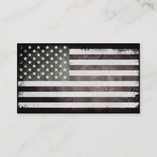 Tarjeta De Visita Bandera americana blanco y negro