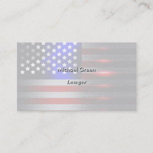 Tarjeta De Visita Bandera americana cortada laser 1 del filo