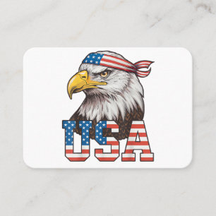 Tarjeta De Visita Bandera Americana De EE. UU. Hombres Mujeres Niños