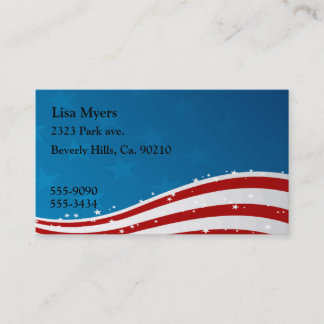 Tarjeta De Visita Bandera americana los E.E.U.U.