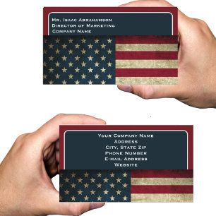 Tarjeta De Visita Bandera Americana Patriótica