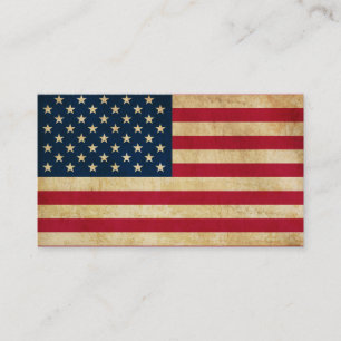 Tarjeta De Visita Bandera americana patriótica personalizada del