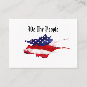 Tarjeta De Visita *~* Bandera americana We the People
