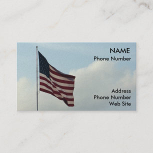 Tarjeta De Visita Bandera americana y cielo azul