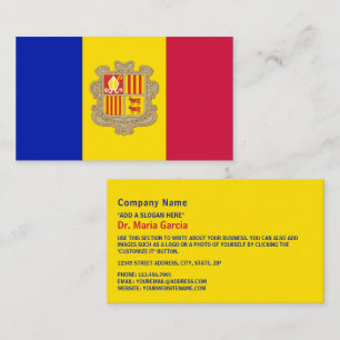 Tarjeta De Visita Bandera andorrana, Bandera de Andorra