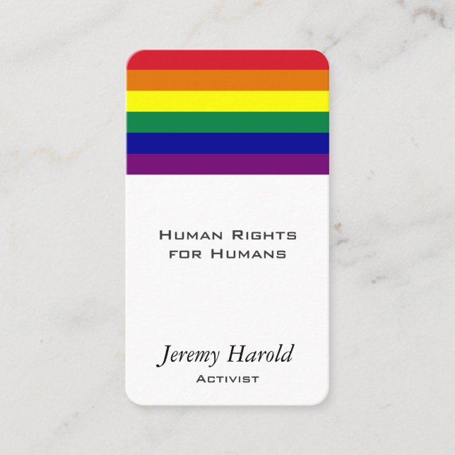 Tarjeta De Visita Bandera arco iris (Anverso)