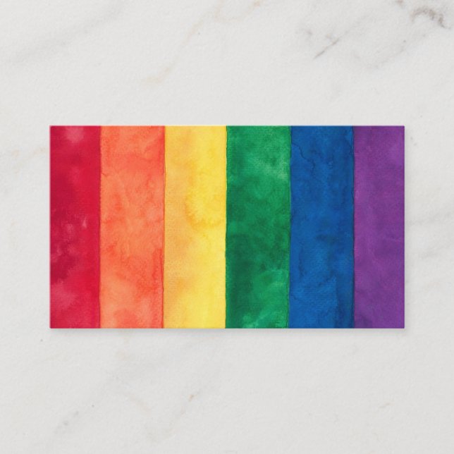 Tarjeta De Visita Bandera arcoiris del orgullo gay (Anverso)