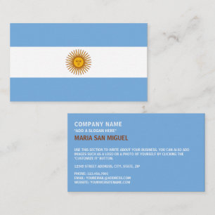 Tarjeta De Visita Bandera argentina, bandera de Argentina