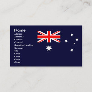 Tarjeta De Visita Bandera australiana