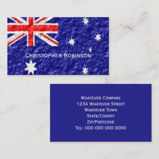 Tarjeta De Visita Bandera australiana