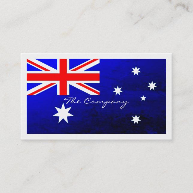 Tarjeta De Visita Bandera australiana, Australia (Anverso)