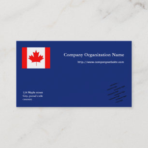 Tarjeta De Visita bandera azul y logotipo negocio internacional
