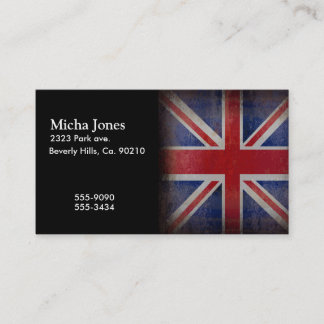 Tarjeta De Visita Bandera británica apenada