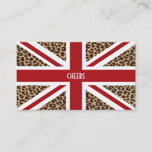 Tarjeta De Visita Bandera británica de Union Jack con la impresión