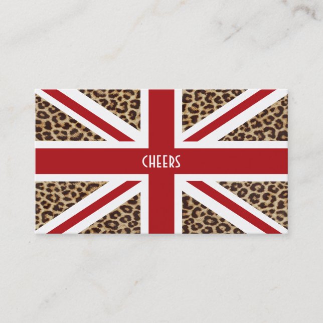 Tarjeta De Visita Bandera británica de Union Jack con la impresión (Anverso)
