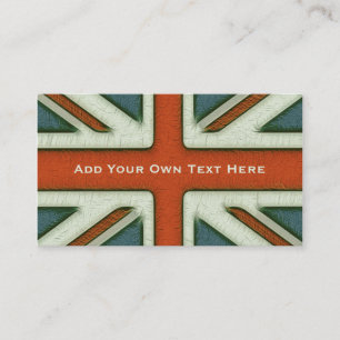 Tarjeta De Visita Bandera británica personalizada