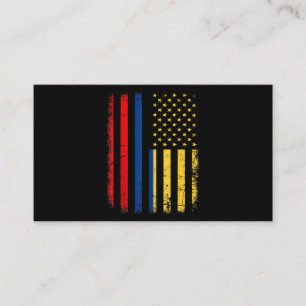 Tarjeta De Visita Bandera colombiana norteamericana recorre Colombia