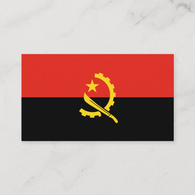 Tarjeta De Visita Bandera de Angola (Anverso)