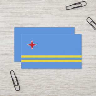 Tarjeta De Visita Bandera de Aruba