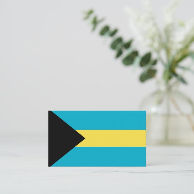 Tarjeta De Visita Bandera de Bahamas (Anverso de pie)