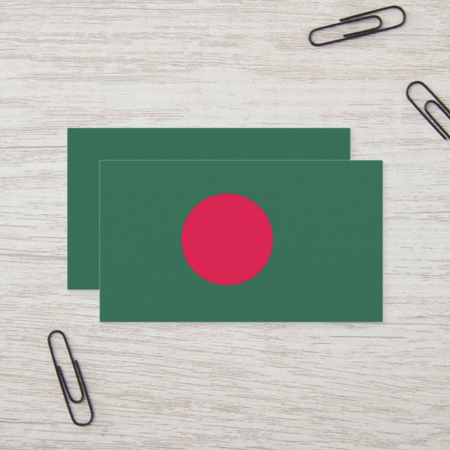 Tarjeta De Visita Bandera de Bangladesh (Anverso/Reverso In Situ)