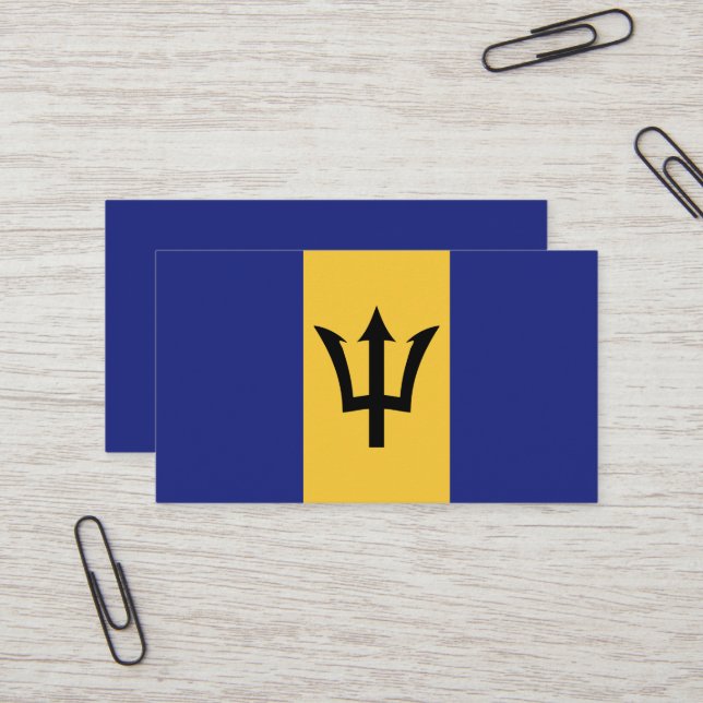 Tarjeta De Visita Bandera de Barbados (Anverso/Reverso In Situ)