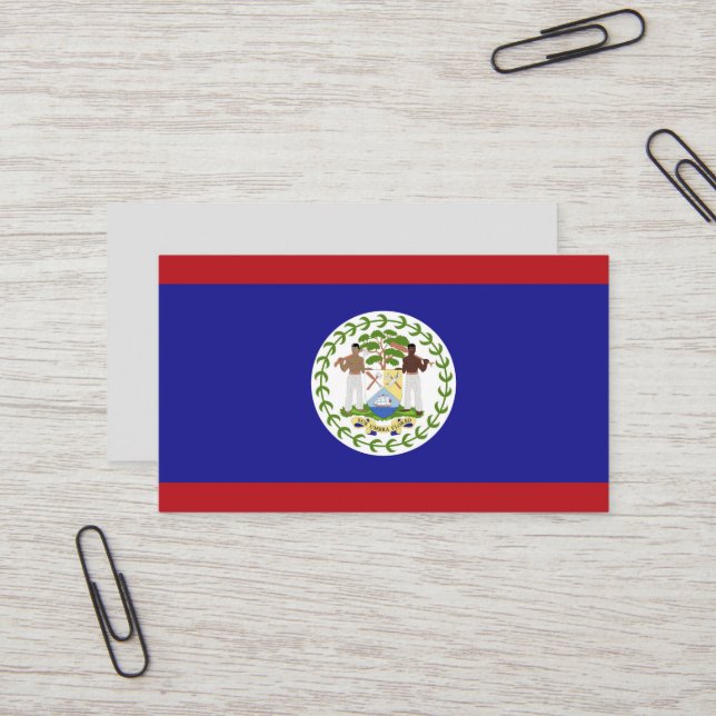 Tarjeta De Visita Bandera de Belice (Anverso/Reverso In Situ)