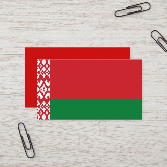 Tarjeta De Visita Bandera de Bielorrusia (Anverso/Reverso In Situ)