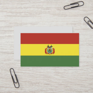 Tarjeta De Visita Bandera de Bolivia