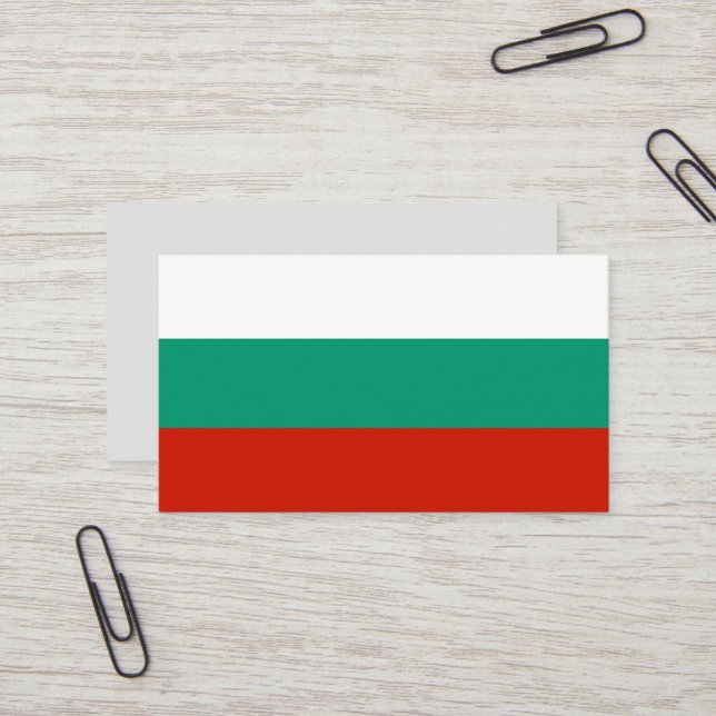 Tarjeta De Visita Bandera de Bulgaria (Anverso/Reverso In Situ)