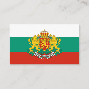 Tarjeta De Visita Bandera De Bulgaria Escudo De Armas