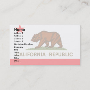 Tarjeta De Visita Bandera de California