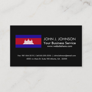 Tarjeta De Visita Bandera de Camboya