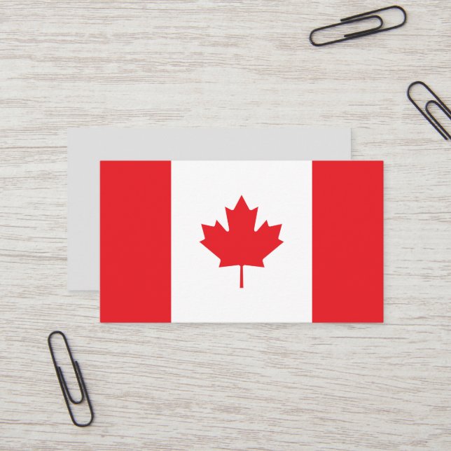 Tarjeta De Visita Bandera de Canadá (Anverso/Reverso In Situ)