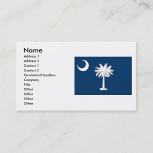 Tarjeta De Visita Bandera de Carolina del Sur