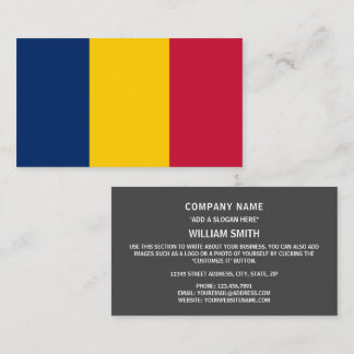 Tarjeta De Visita Bandera de Chad