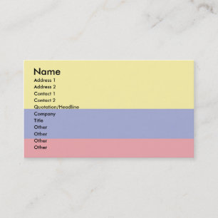 Tarjeta De Visita Bandera de Colombia